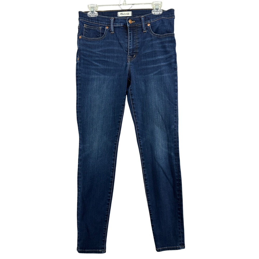 Madewell 9" High Rise Skinny Jeans Dark Wash Denim Everyday Casual Size 29